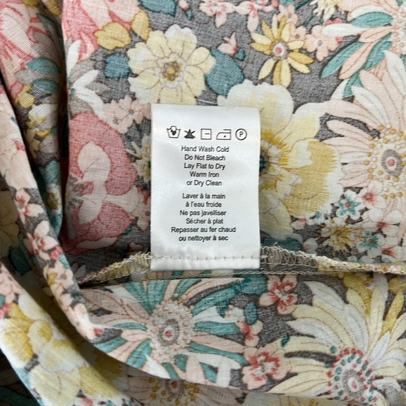 Heartloom Sz M Kendra Mini Dress Floral Babydoll Smocked Back Tiered - Picture 9 of 11